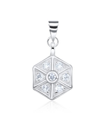 Hexagon Shaped Silver Pendant SPEB-2150